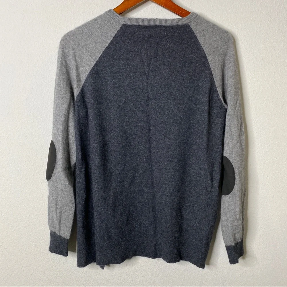 J Crew Wool Blend Side Button Color Block Sweater Large - Picture 9 of 9